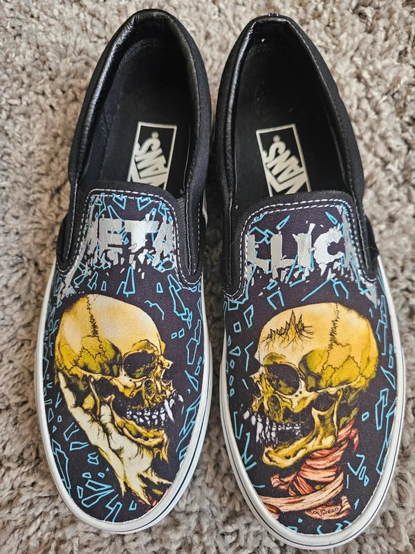 Metallica 30th Anniversary slip on vans